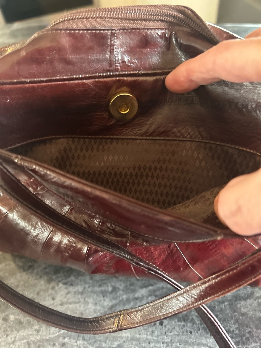 Vintage eel skin purse - Picture 12 of 14